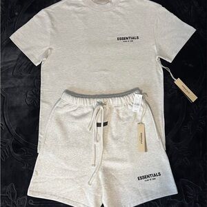 Essentials Black T-Shirt and Shorts Set